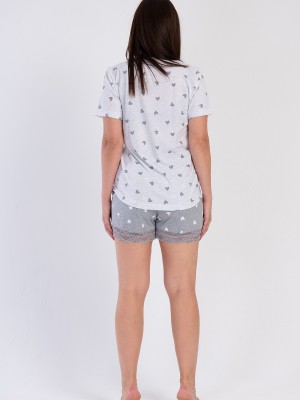 Woman Gray Lace Big Size Short Set Woman Gray Lace Big Size Short Set