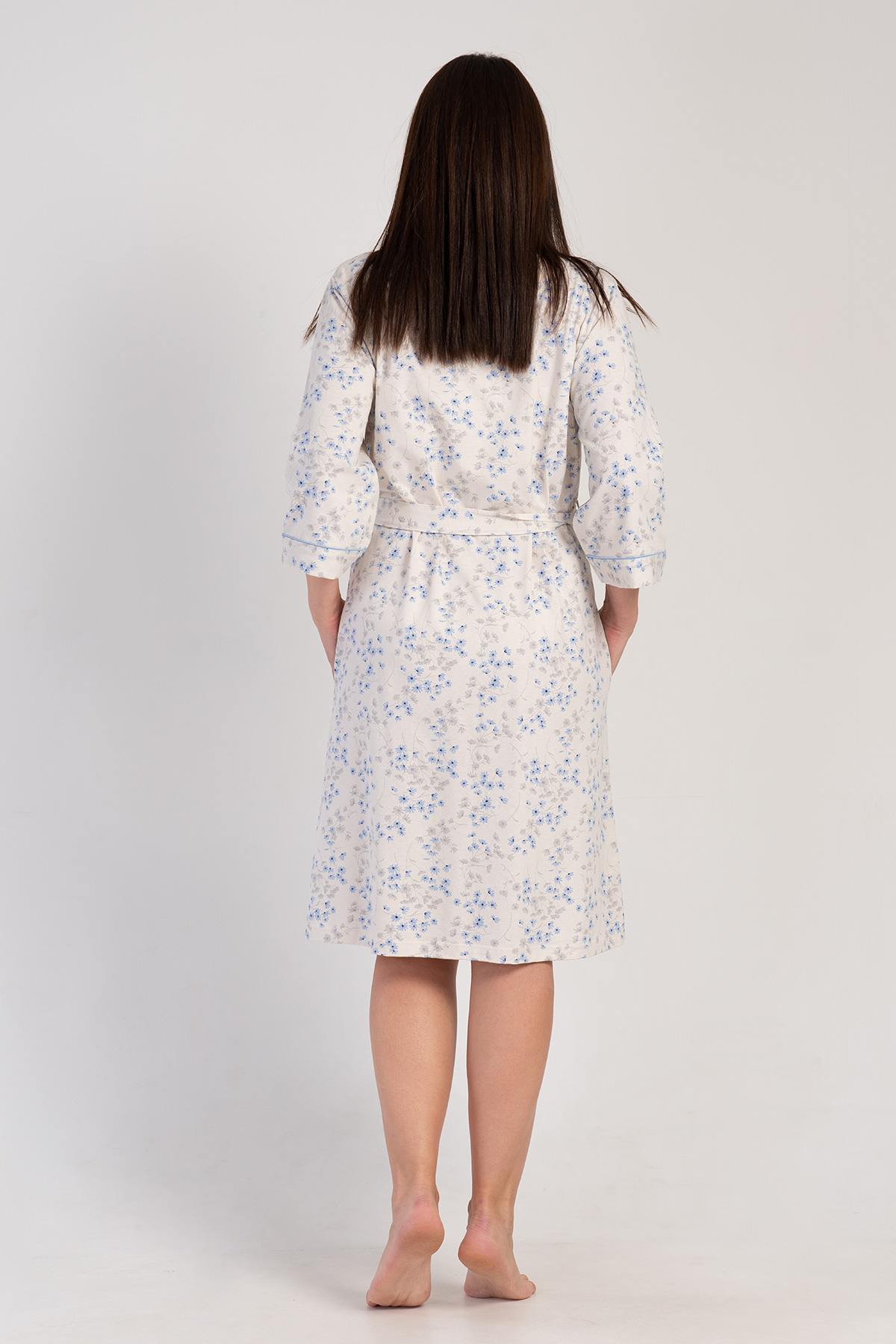 Woman Big Size Supreme Ecru Dressing Gown Woman Big Size Supreme Ecru Dressing Gown