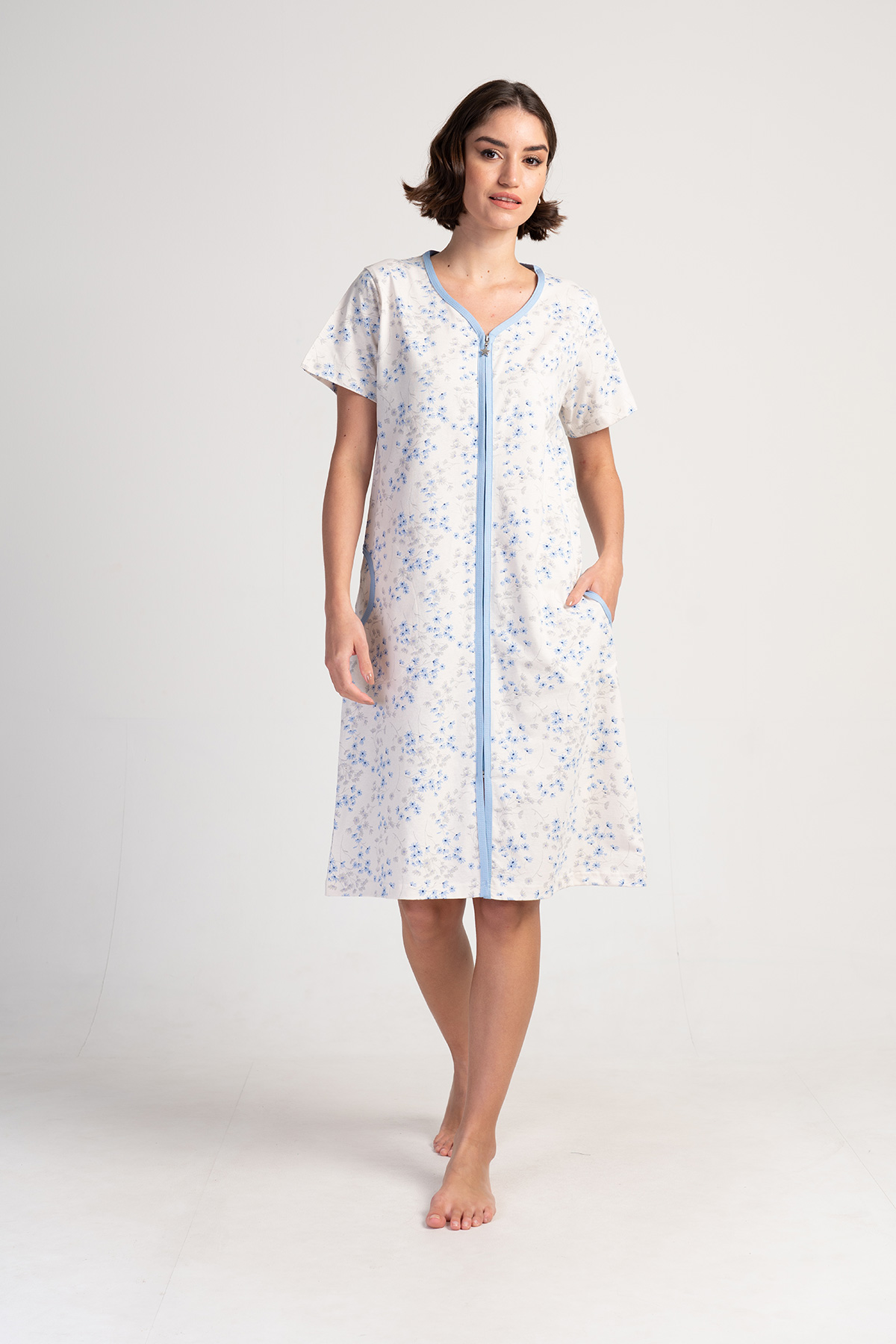 Woman Ecru Supreme Home Dress Woman Ecru Supreme Home Dress