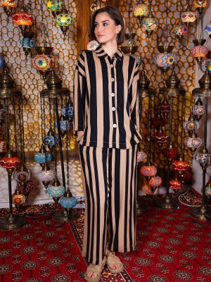 Woman Belmando Shirt Collar Line Pyjama Set Woman Belmando Shirt Collar Line Pyjama Set