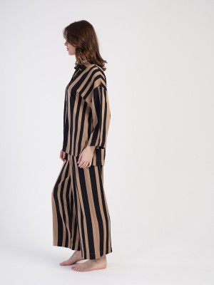 Woman Belmando Shirt Collar Line Pyjama Set Woman Belmando Shirt Collar Line Pyjama Set