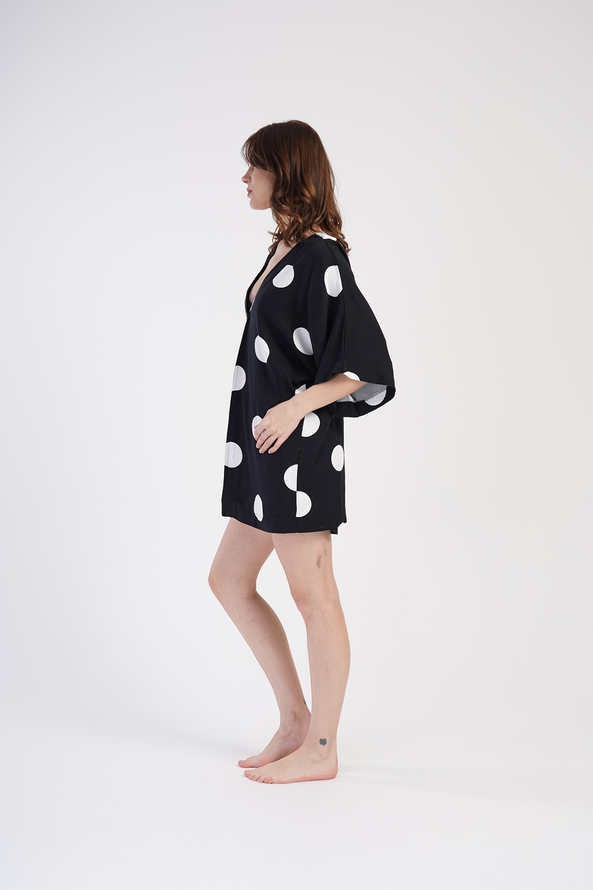 Woman Belmando Black Polka Dot Short Set Woman Belmando Black Polka Dot Short Set