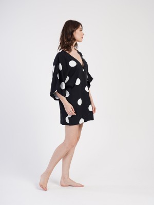 Woman Belmando Black Polka Dot Short Set Woman Belmando Black Polka Dot Short Set