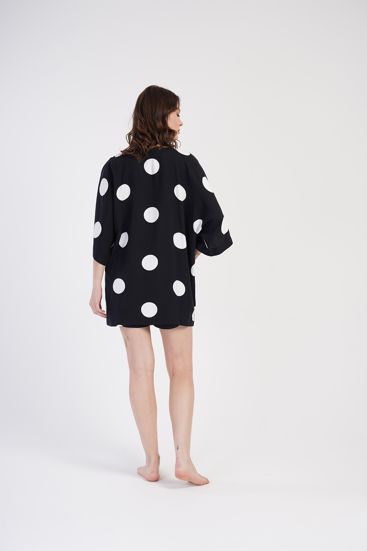 Woman Belmando Black Polka Dot Short Set Woman Belmando Black Polka Dot Short Set
