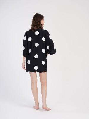 Woman Belmando Black Polka Dot Short Set Woman Belmando Black Polka Dot Short Set