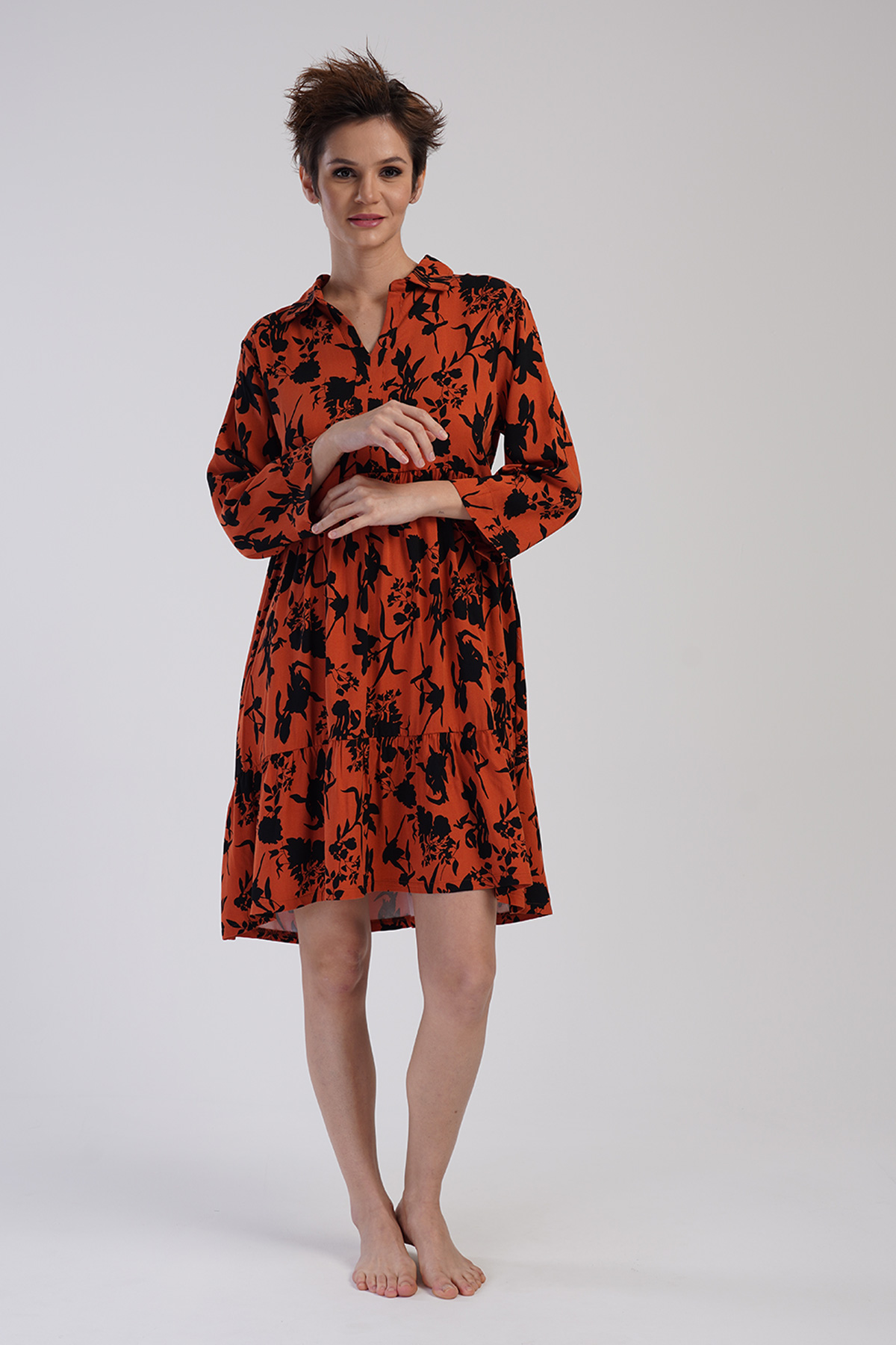 Woman Belmando Shirt Collar Tunic Woman Belmando Shirt Collar Tunic