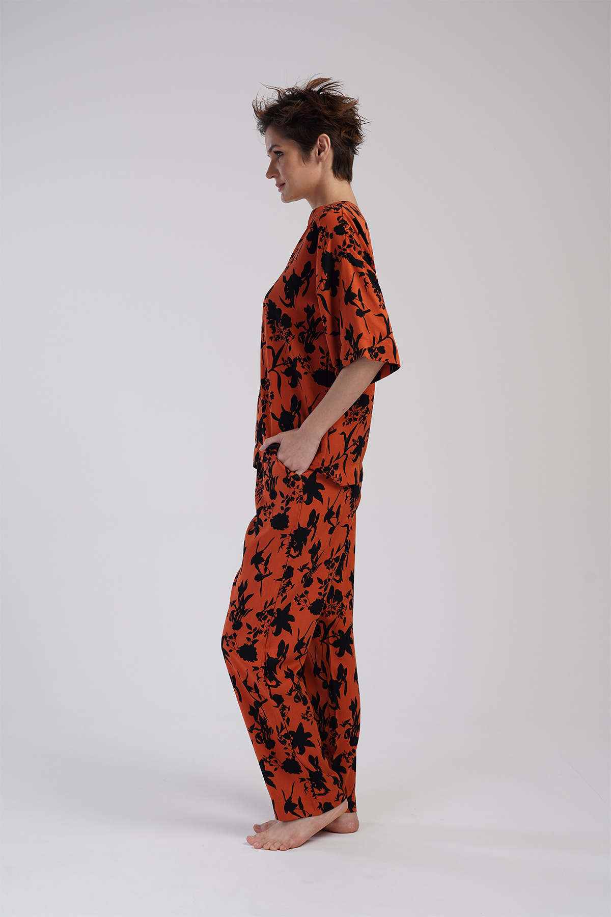 Woman Belmando Orange Pyjama Set Woman Belmando Orange Pyjama Set