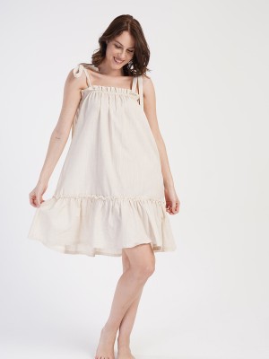 Woman Linen Ruffled Tunic Woman Linen Ruffled Tunic