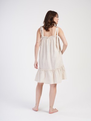 Woman Linen Ruffled Tunic Woman Linen Ruffled Tunic