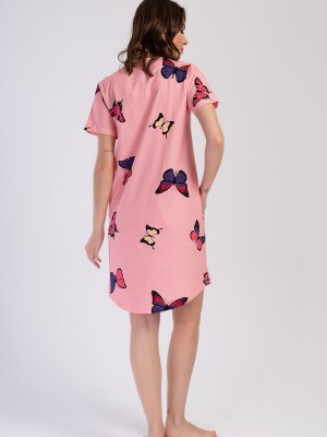 Woman Butterfly Supreme O Neck Short Sleeve Tunic Woman Butterfly Supreme O Neck Short Sleeve Tunic