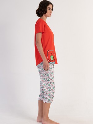 Woman Caty Supreme Short Sleeve Capri Set Woman Caty Supreme Short Sleeve Capri Set