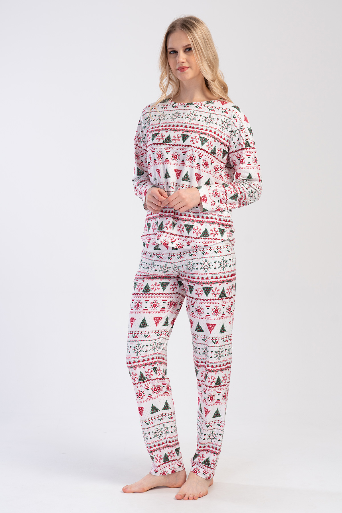 Woman Microsoft Marla Christmas Pyjama Set Woman Microsoft Marla Christmas Pyjama Set