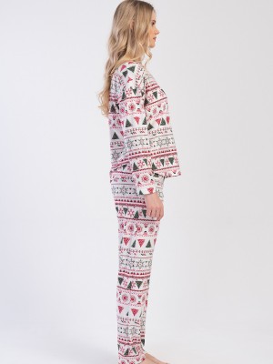 Woman Microsoft Marla Christmas Pyjama Set Woman Microsoft Marla Christmas Pyjama Set