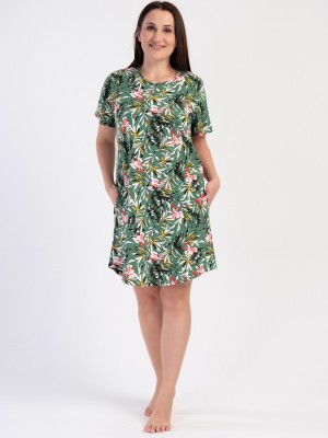 Woman Herbal Garden Big Size Pocket Detail Tunic Woman Herbal Garden Big Size Pocket Detail Tunic