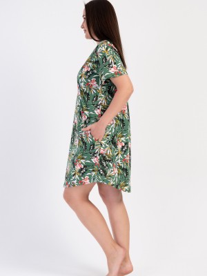 Woman Herbal Garden Big Size Pocket Detail Tunic Woman Herbal Garden Big Size Pocket Detail Tunic