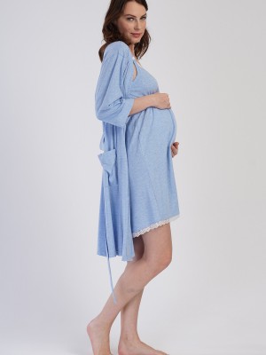 Woman Supreme Parla Pregnant Dressing Gown Set Woman Supreme Parla Pregnant Dressing Gown Set