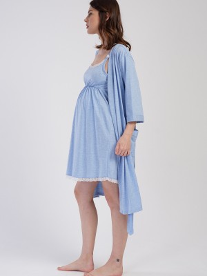 Woman Supreme Parla Pregnant Dressing Gown Set Woman Supreme Parla Pregnant Dressing Gown Set