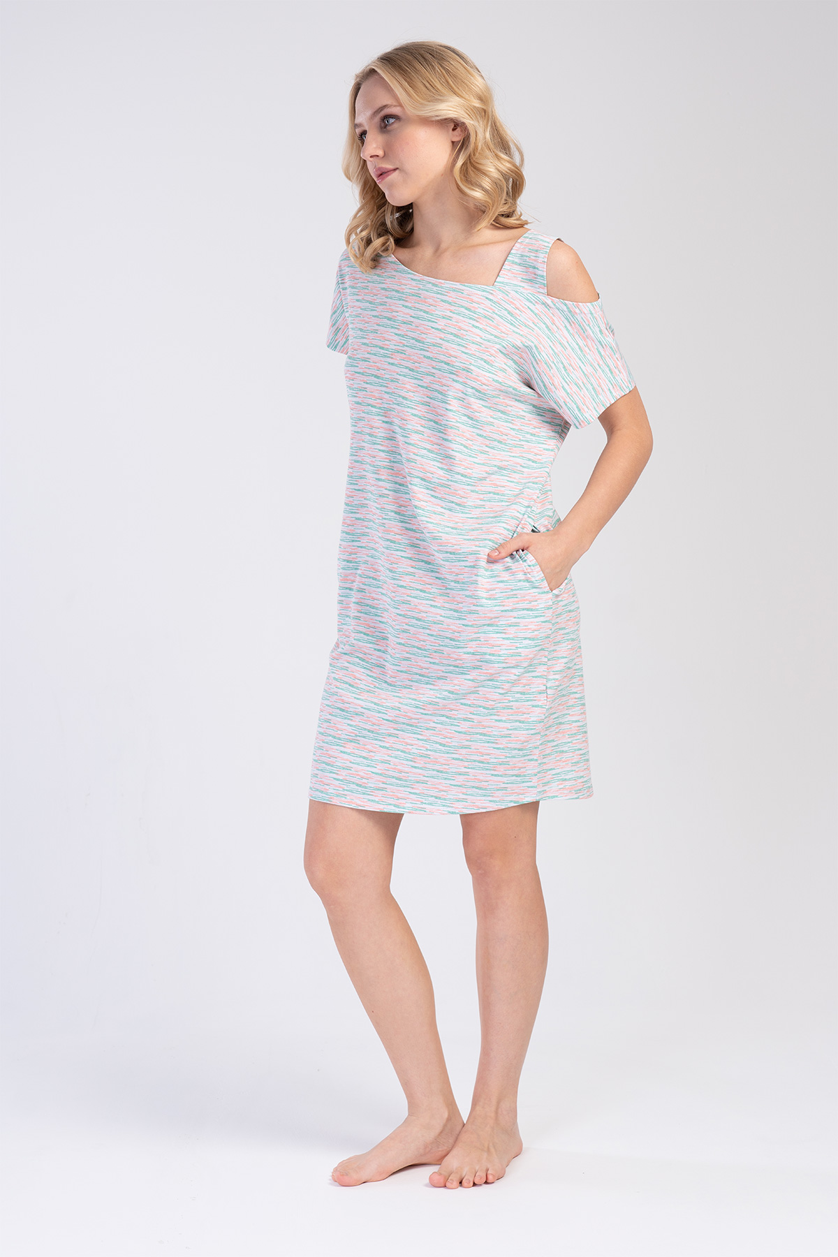 Woman Lycra Supreme Pocket Detail Pyjama Set Woman Lycra Supreme Pocket Detail Pyjama Set