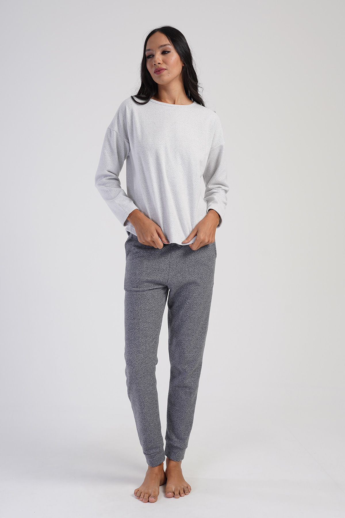 Woman Olly Jacquard Interlock Pyjama Set Woman Olly Jacquard Interlock Pyjama Set