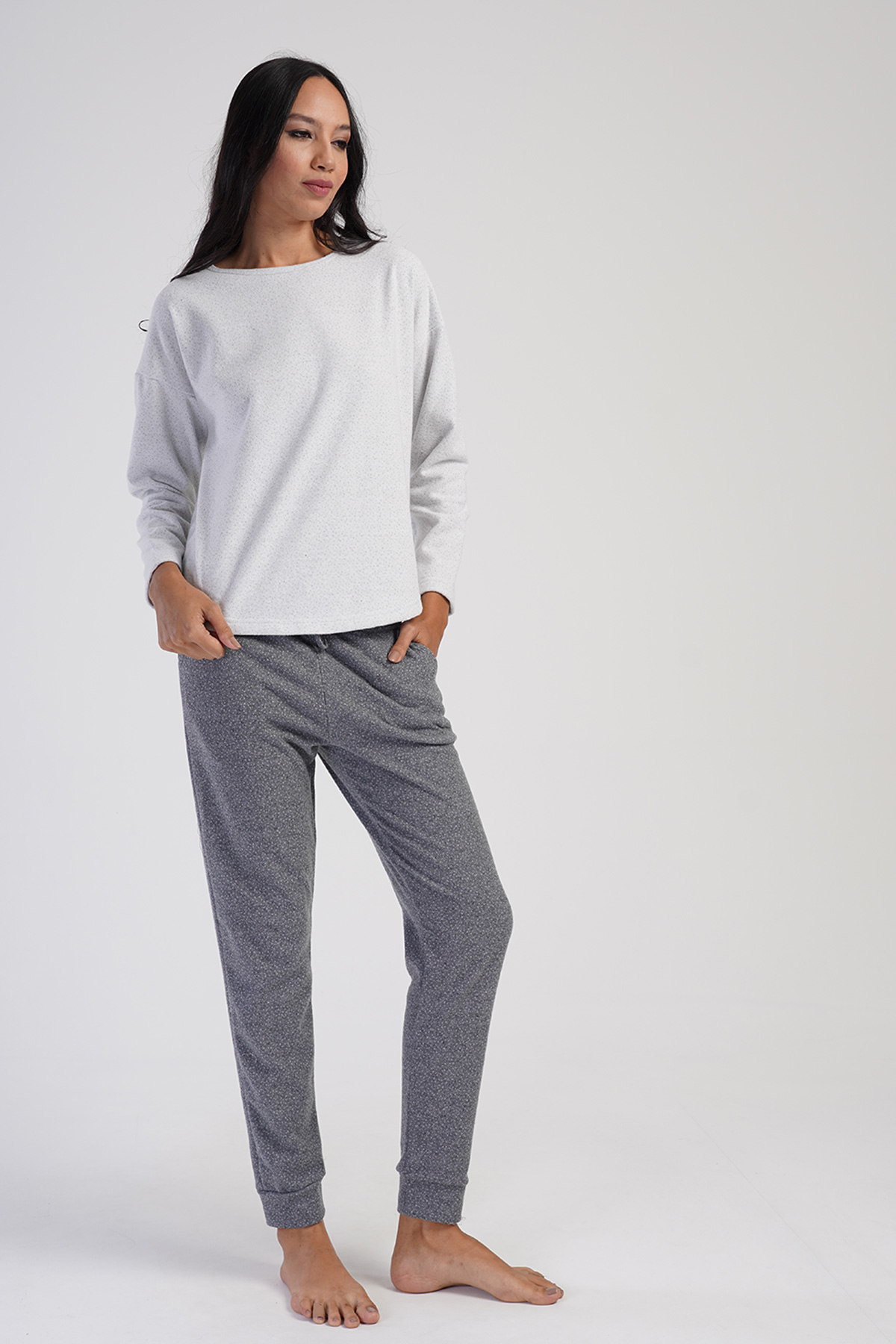 Woman Olly Jacquard Interlock Pyjama Set Woman Olly Jacquard Interlock Pyjama Set