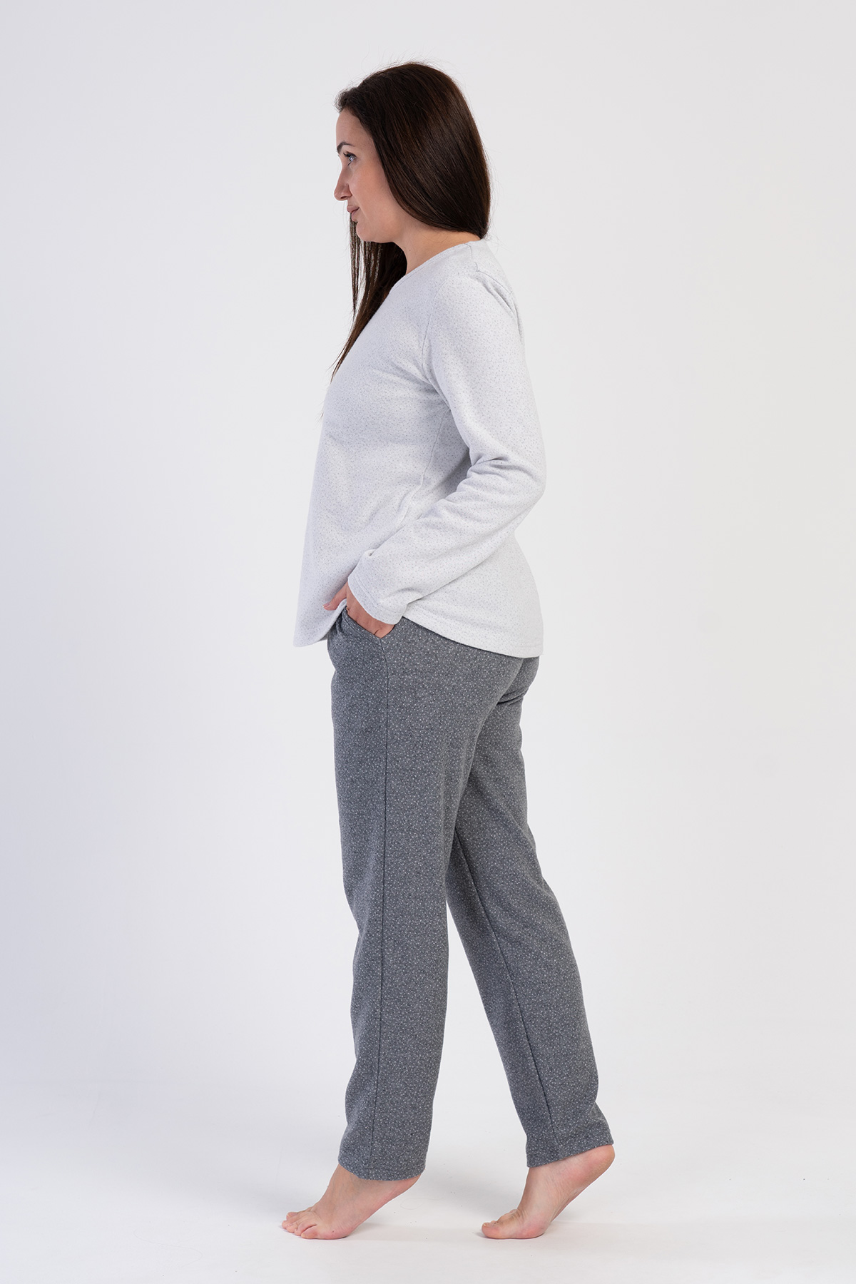 Woman Mate Jacquard Big Size Pyjama Set Woman Mate Jacquard Big Size Pyjama Set