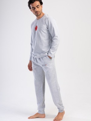 Man Gray Two Yarn Pyjama Set Man Gray Two Yarn Pyjama Set
