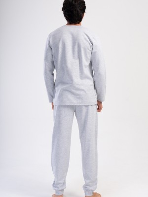 Man Gray Two Yarn Pyjama Set Man Gray Two Yarn Pyjama Set