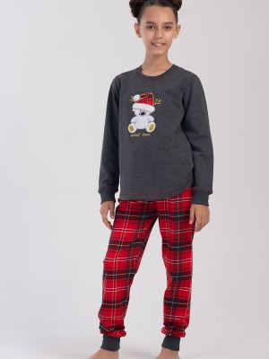 Kids' Girl Two Yarn Christmas Bear Pyjama Set Kids' Girl Two Yarn Christmas Bear Pyjama Set