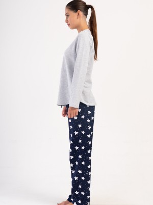 Woman Two Yarn Mesna O Neck Pyjama Set Woman Two Yarn Mesna O Neck Pyjama Set