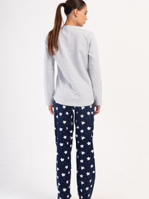 Woman Two Yarn Mesna O Neck Pyjama Set Woman Two Yarn Mesna O Neck Pyjama Set