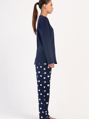 Woman Two Yarn Mesna O Neck Pyjama Set Woman Two Yarn Mesna O Neck Pyjama Set