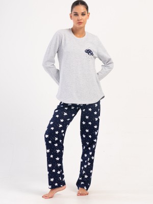 Woman Enna Two Yarn Long Sleeve Pyjama Set Woman Enna Two Yarn Long Sleeve Pyjama Set