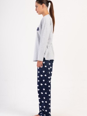Woman Enna Two Yarn Long Sleeve Pyjama Set Woman Enna Two Yarn Long Sleeve Pyjama Set