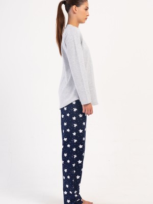 Woman Enna Two Yarn Long Sleeve Pyjama Set Woman Enna Two Yarn Long Sleeve Pyjama Set