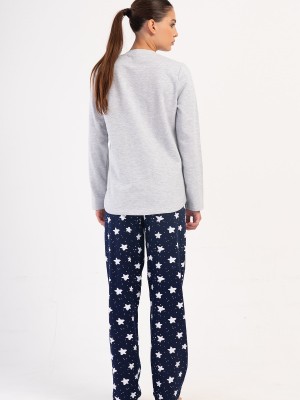 Woman Enna Two Yarn Long Sleeve Pyjama Set Woman Enna Two Yarn Long Sleeve Pyjama Set