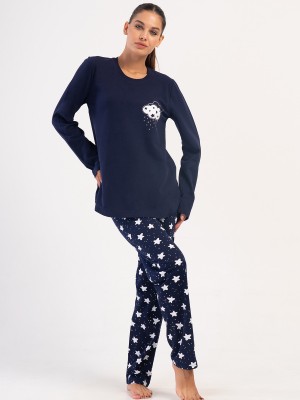 Woman Enna Two Yarn Long Sleeve Pyjama Set Woman Enna Two Yarn Long Sleeve Pyjama Set