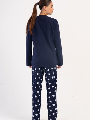 Woman Enna Two Yarn Long Sleeve Pyjama Set Woman Enna Two Yarn Long Sleeve Pyjama Set