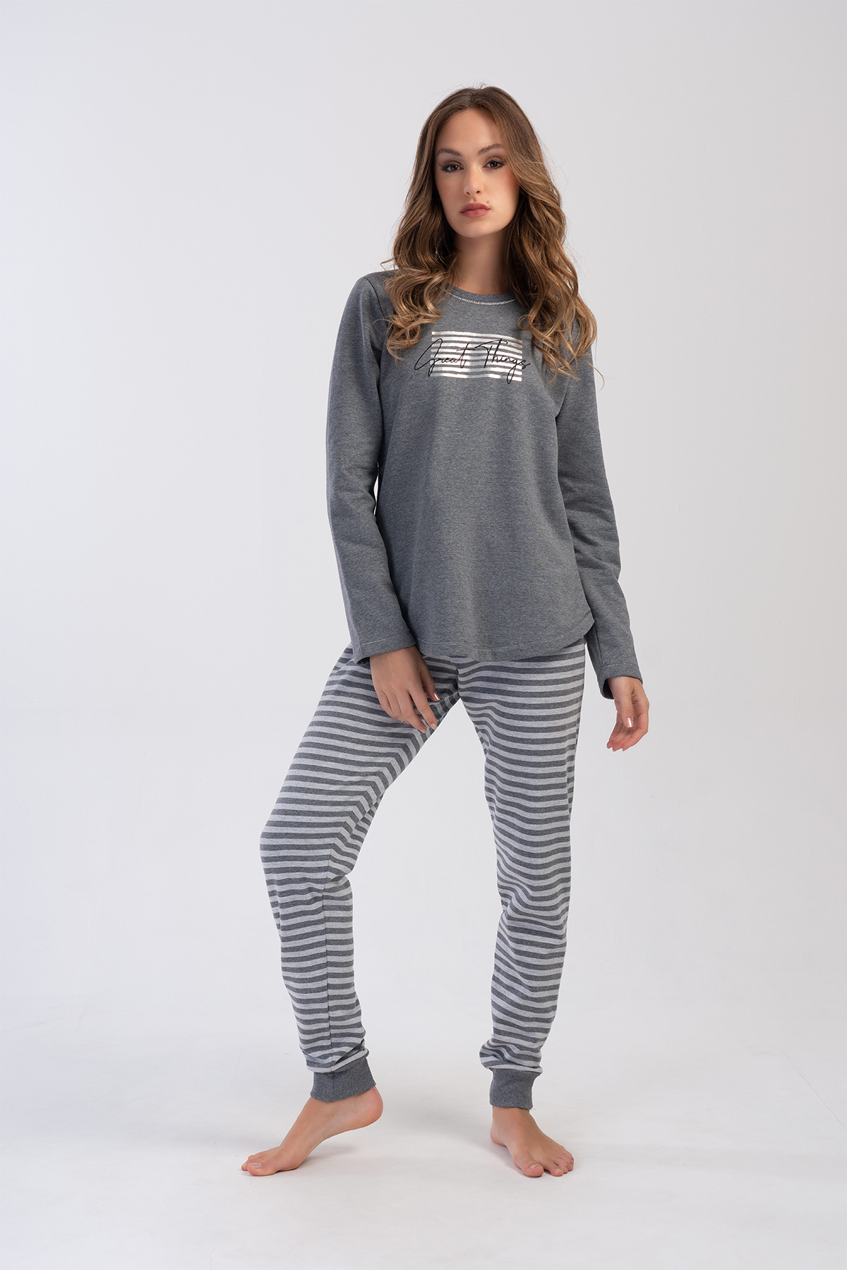 Woman Shiny Two Yarn Pyjama Set Woman Shiny Two Yarn Pyjama Set