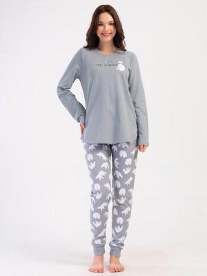 Woman Stone Two Yarn Big Size O Neck Pyjama Set Woman Stone Two Yarn Big Size O Neck Pyjama Set