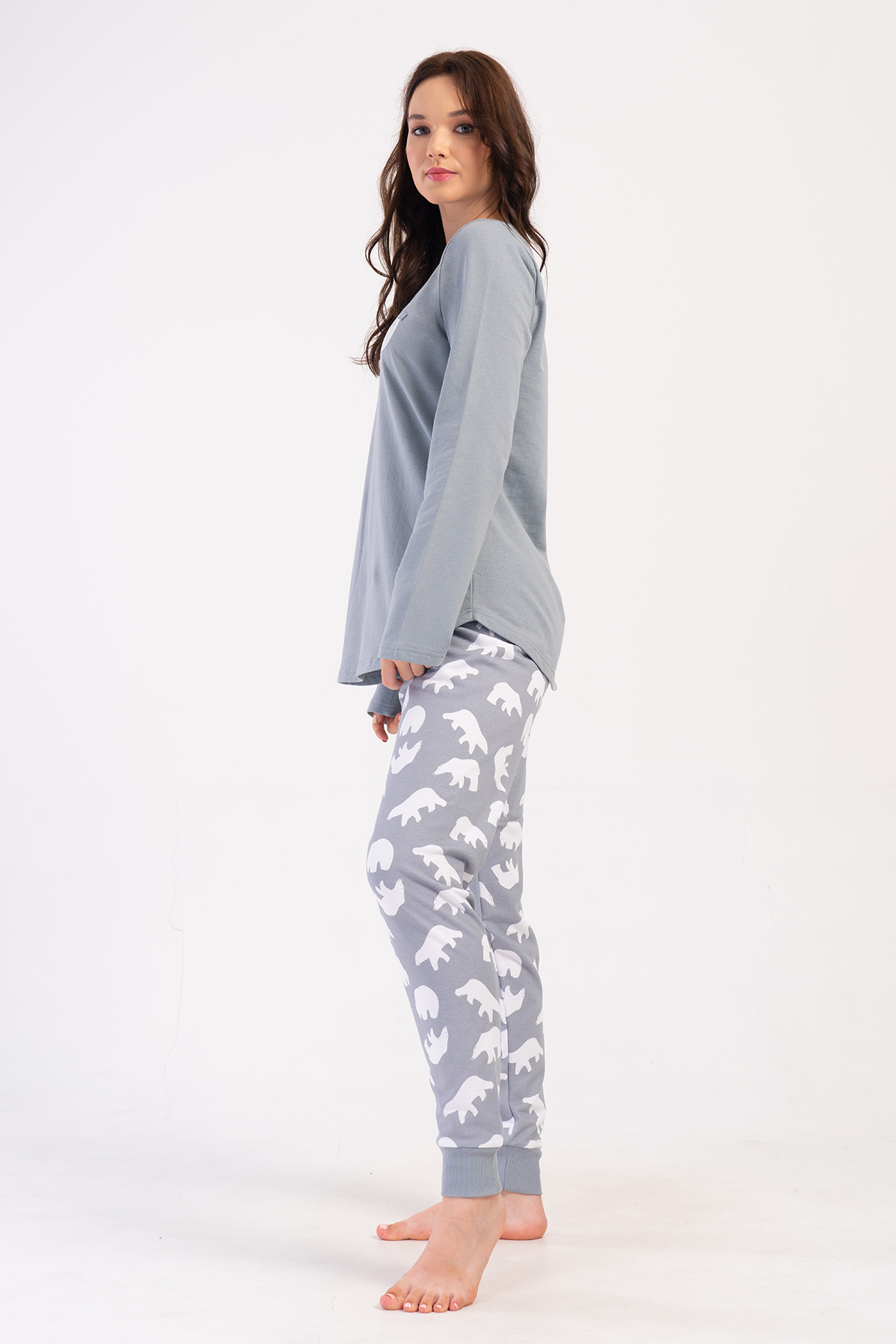 Woman Stone Two Yarn Big Size O Neck Pyjama Set Woman Stone Two Yarn Big Size O Neck Pyjama Set
