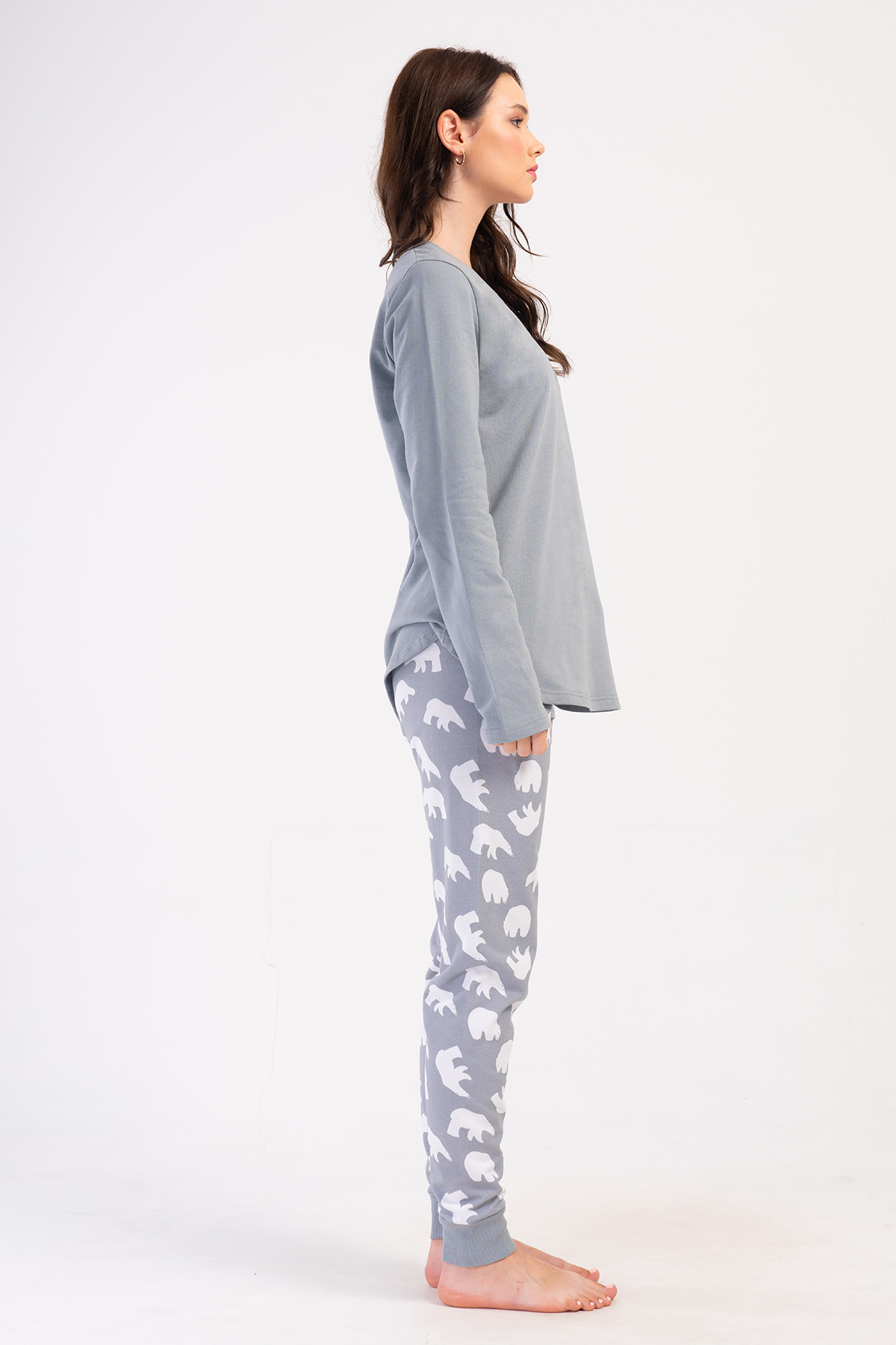 Woman Stone Two Yarn Big Size O Neck Pyjama Set Woman Stone Two Yarn Big Size O Neck Pyjama Set