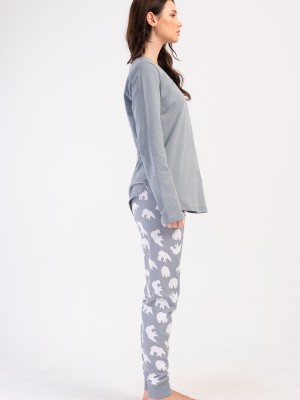 Woman Stone Two Yarn Big Size O Neck Pyjama Set Woman Stone Two Yarn Big Size O Neck Pyjama Set