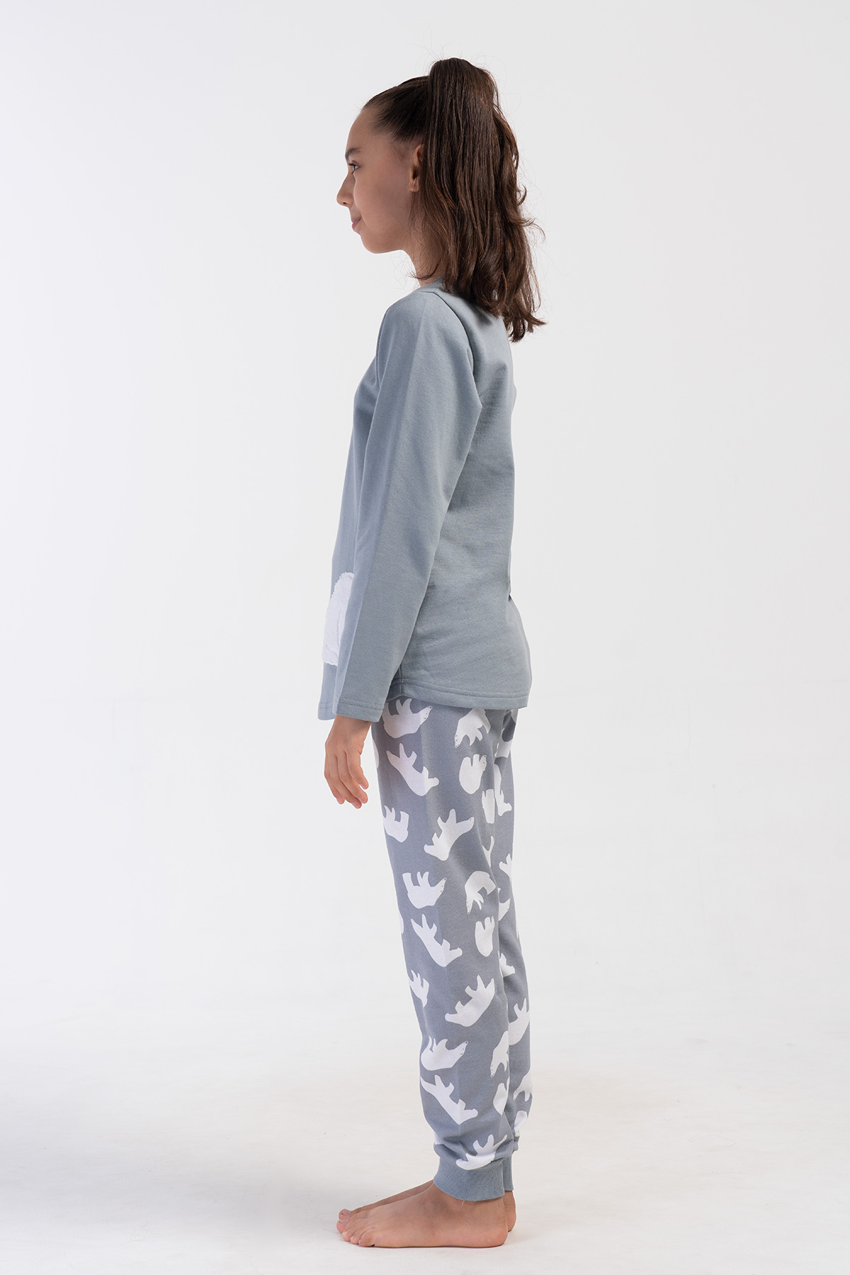 Kids' Girl Two Yarn Stone Long Sleeve Pyjama Set Kids' Girl Two Yarn Stone Long Sleeve Pyjama Set