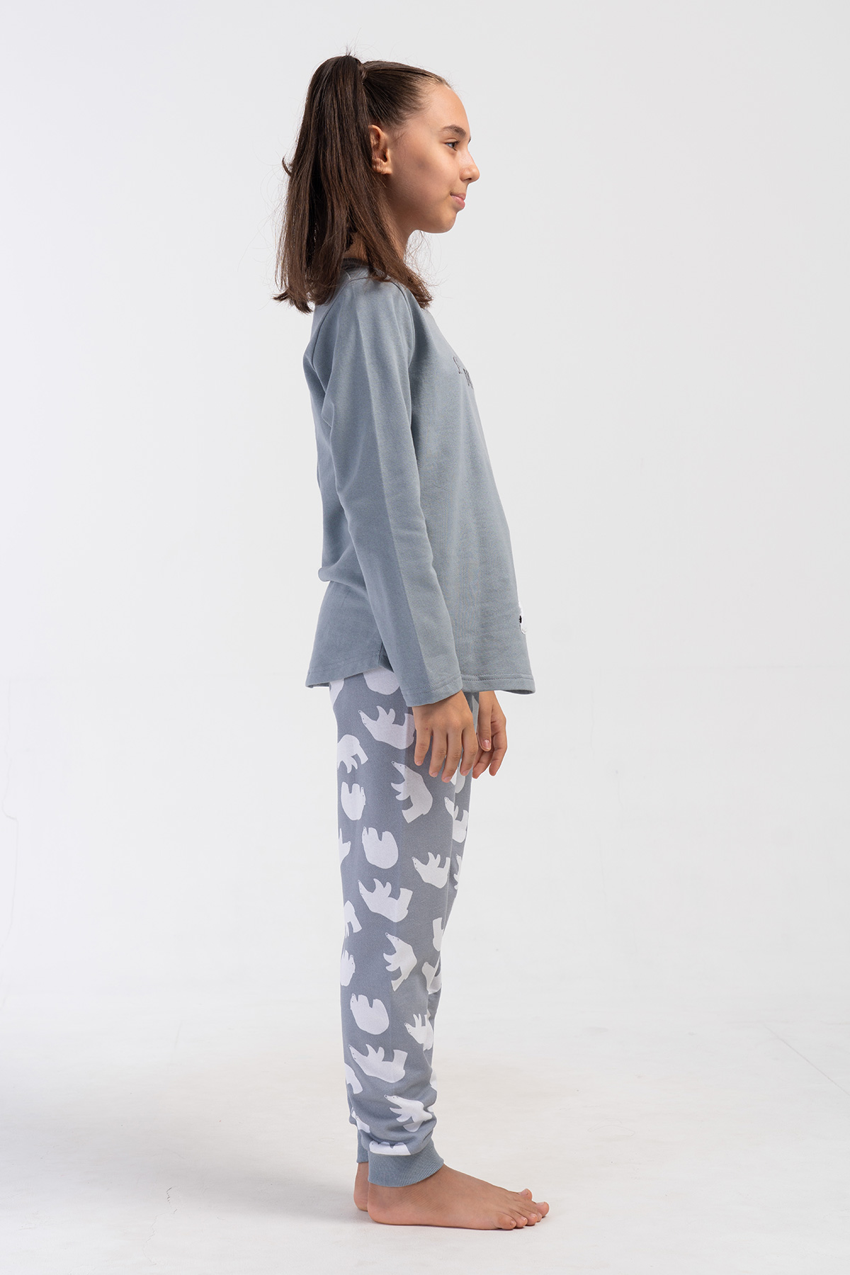 Kids' Girl Two Yarn Stone Long Sleeve Pyjama Set Kids' Girl Two Yarn Stone Long Sleeve Pyjama Set