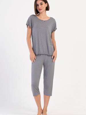 Woman Viscon Big Size Dena Capri Set Woman Viscon Big Size Dena Capri Set