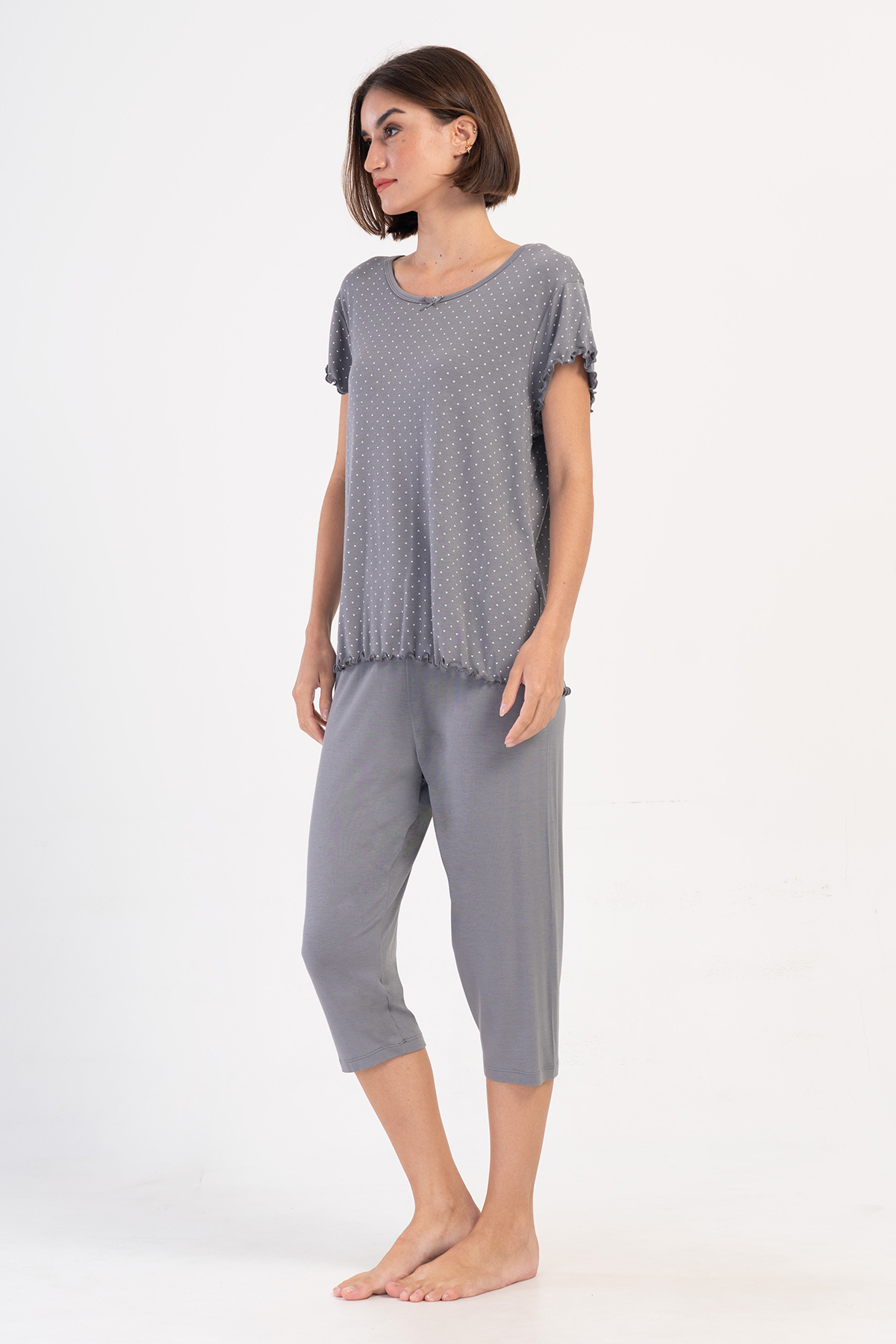 Woman Viscon Big Size Dena Capri Set Woman Viscon Big Size Dena Capri Set