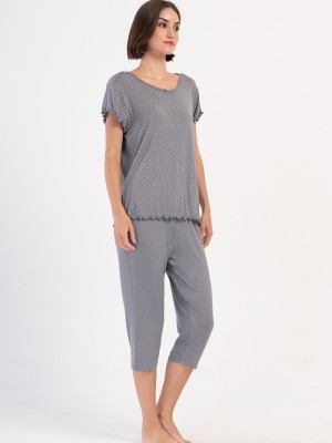 Woman Viscon Big Size Dena Capri Set Woman Viscon Big Size Dena Capri Set