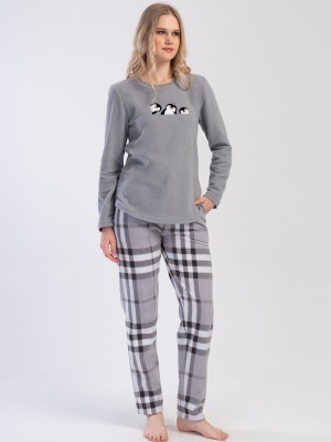 Woman Plaid Pengue Fleece Pyjama Set Woman Plaid Pengue Fleece Pyjama Set