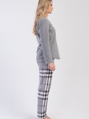 Woman Plaid Pengue Fleece Pyjama Set Woman Plaid Pengue Fleece Pyjama Set