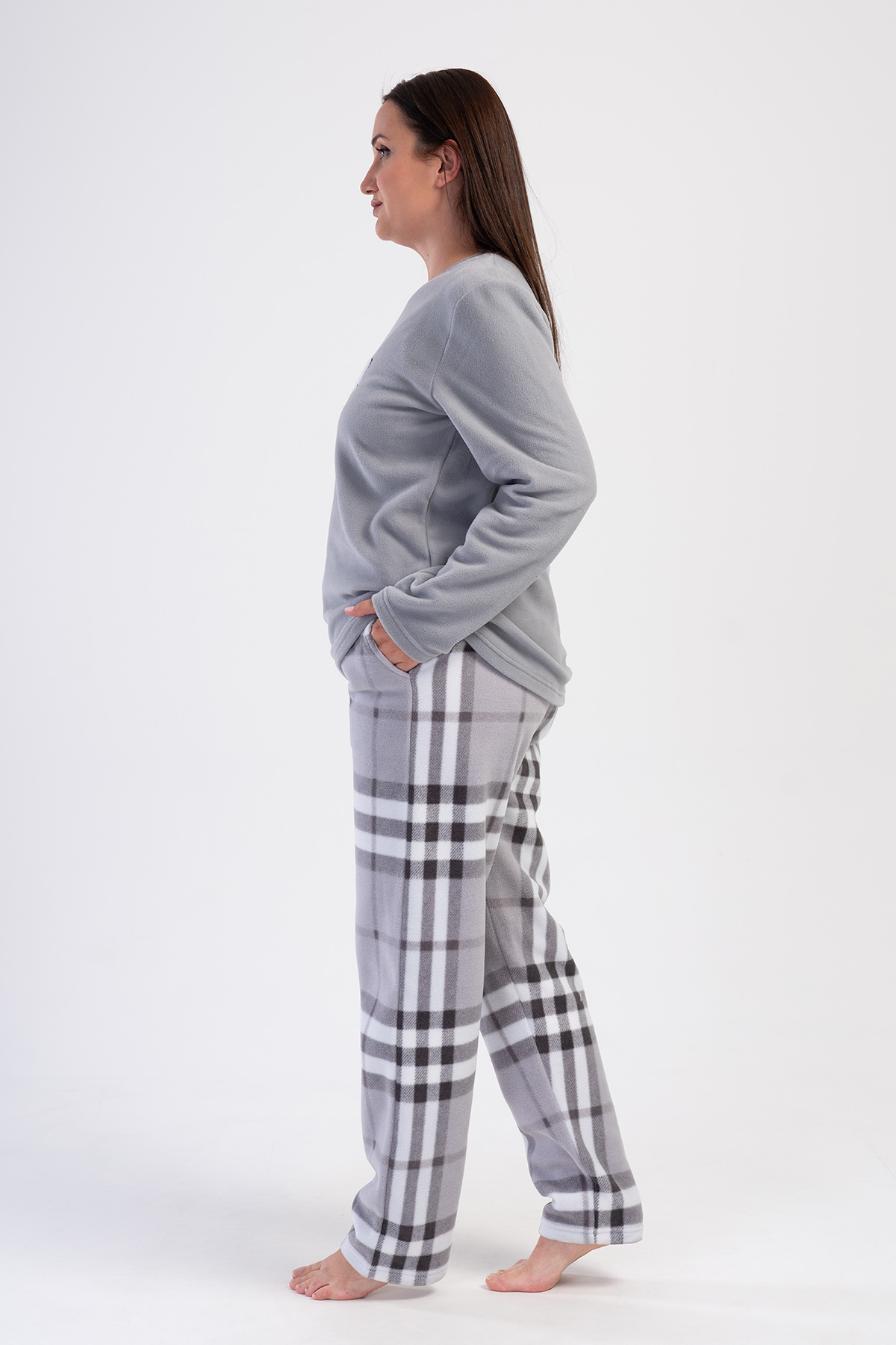 Woman Fleece Big Size Gesty Pyjama Set Woman Fleece Big Size Gesty Pyjama Set